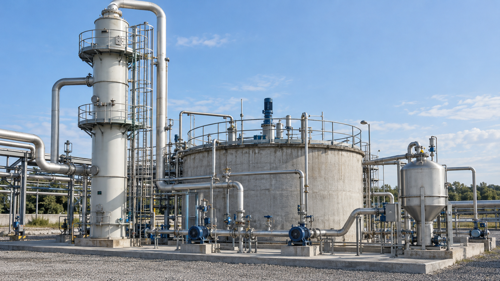 Biological gas desulfurization package with absorber and bioreactor