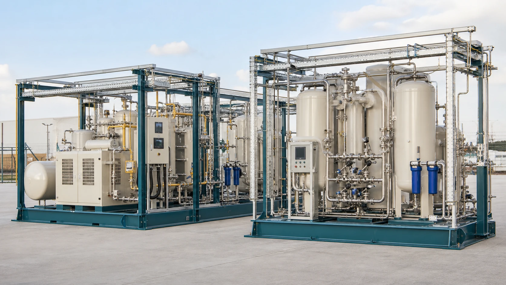 Instrument air and nitrogen utility package